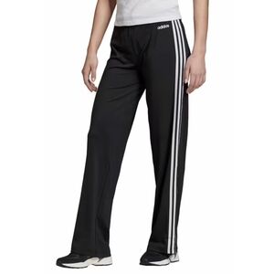Adidas Black 3 Stripe Track Pants Straight Leg Athletic Elastic Waist Women's XL